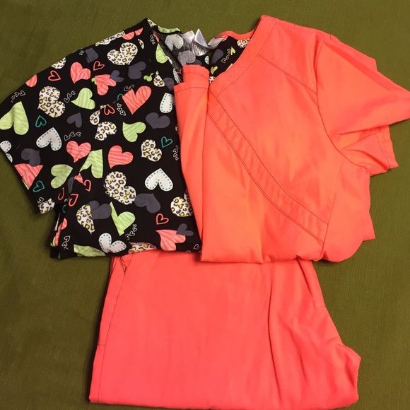 2 "Scrub Star" Scrub Sets with 2 Extra Tops