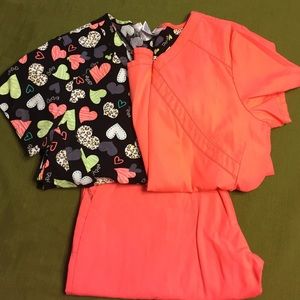 2 "Scrub Star" Scrub Sets with 2 Extra Tops