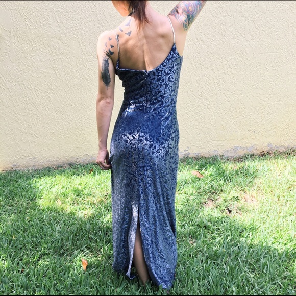 Bari- Jay gown with rhinestone straps