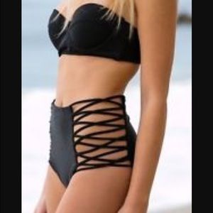Mara Hoffman size small black high waisted bikini