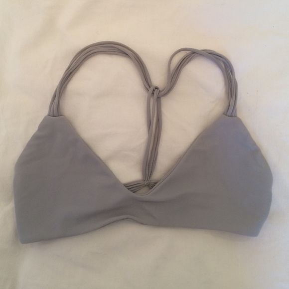 Mikoh light grey bikini top