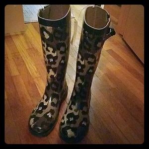 Brand new Leopard Print Rain Boots