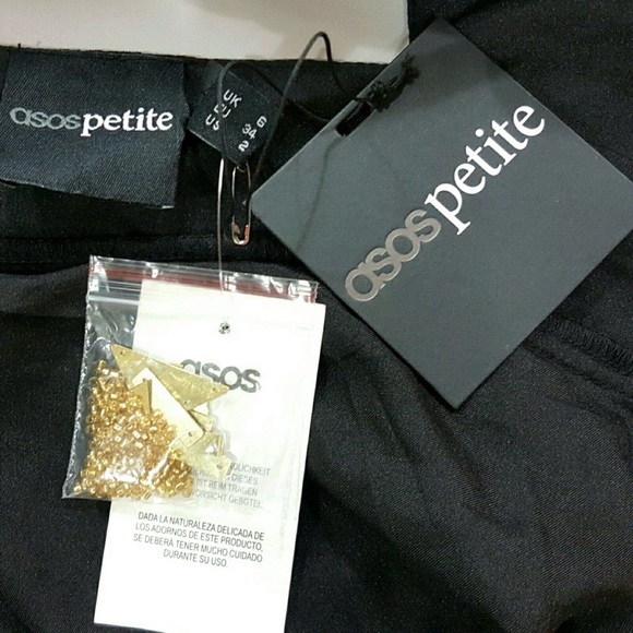 ASOS Gold Blink Black Dress - Picture 2 of 3