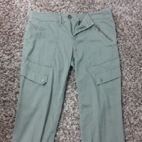 Army green skinny jeans. Please read description.