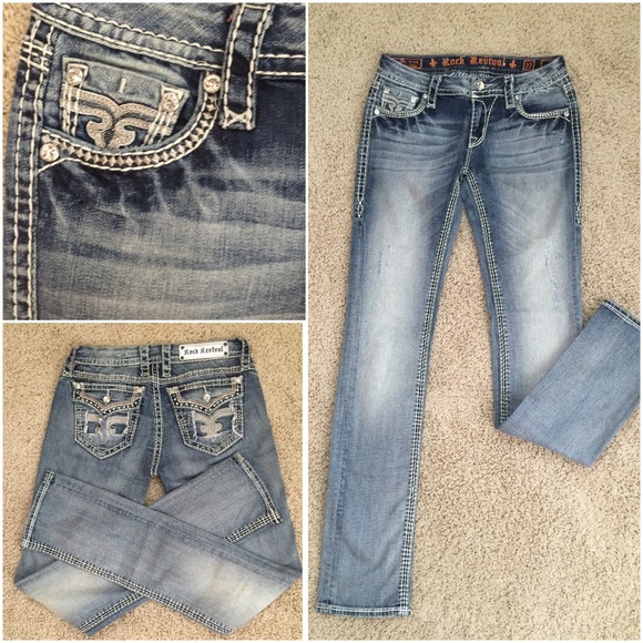 SOLD! Rock Revival 27 L- Lily Straight like NEW - Picture 2 of 3