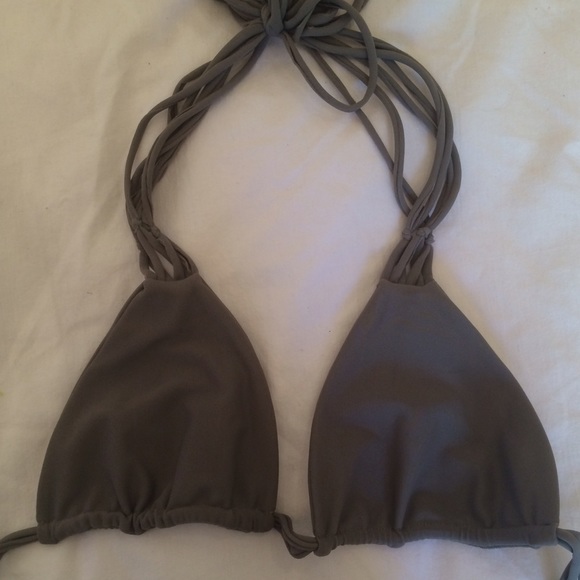 Mikoh swimwear gray bikini top