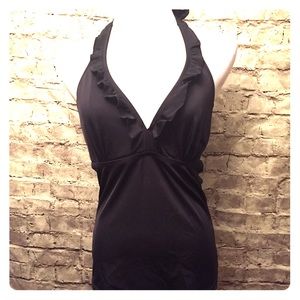 New With Tags Black Tankini Halter Top