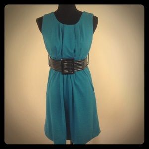 Teal Dress with Belt