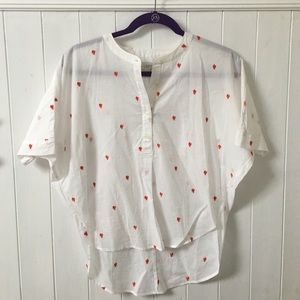 Heart Emroidered Button Down