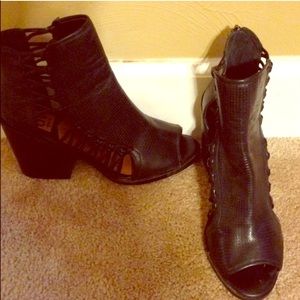 Dolce Vita Real Leather open toe booties