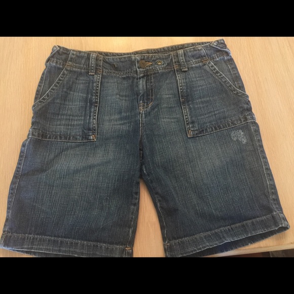 Jean shorts from Eddie Bauer.