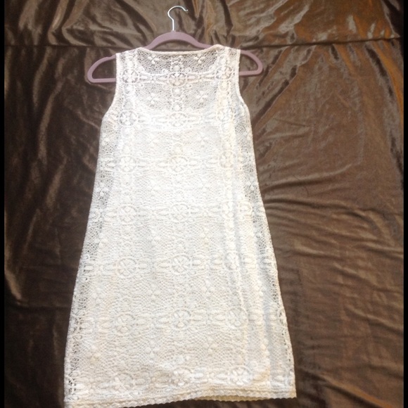 Laundry by design Sz4 white crochet lace dress - Picture 2 of 4