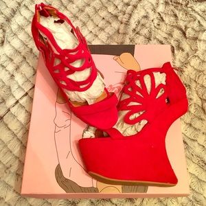 8.5 Jeffrey Campbell Corleone Platform Red