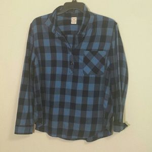 Pull over, 3/4 button front lumber jack big shirt
