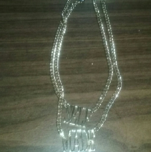 Self made quote necklace