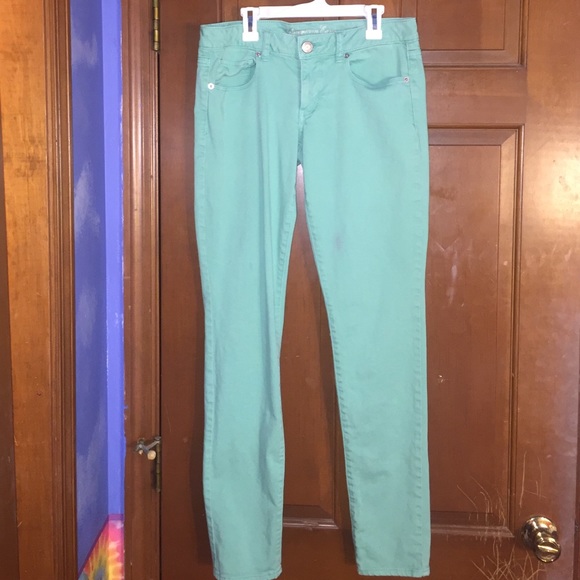 ❤️AE Mint/Teal Stretch Skinny Jeans❤️