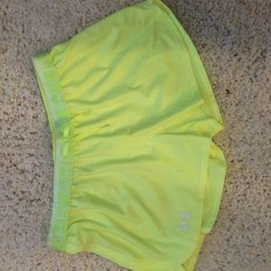 NWT UNDER ARMOR SHORTS neon yellow