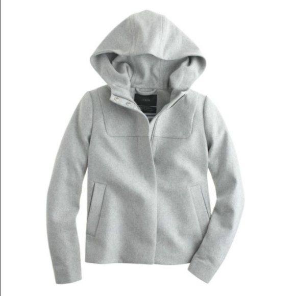 Jcrew wool melton hooded coat