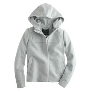 Jcrew wool melton hooded coat