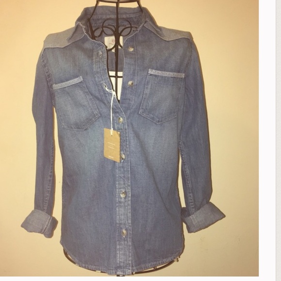 💥1HR SALE NWT! Gorgeous AG Wesley Chambray💥 - Picture 4 of 4