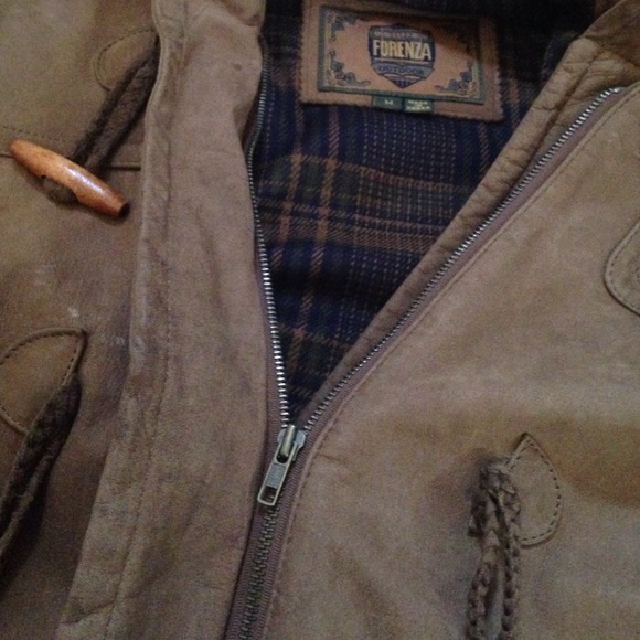 Lined leather outdoor jacket. - Picture 2 of 4