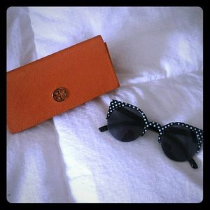 Tory Burch Orange Eyeglass case