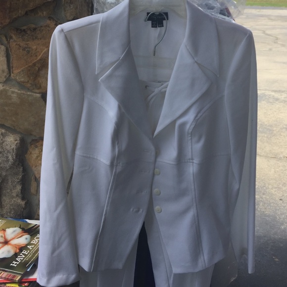 White pantsuit