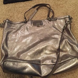 Metallic Silver Michael Kors Handbag