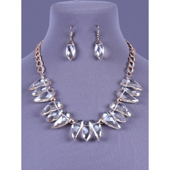 Dina Aziza Jewelry - New Statement Necklace & Earring Set
