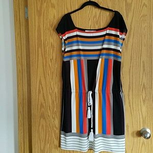 Maggy London Dresses - Maggy London Stripe Drawstring Waist Dress 10 Maggy London Dresses - Maggy London Stripe Drawstring Waist Dress 10