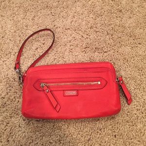 Red Coach Wristlet