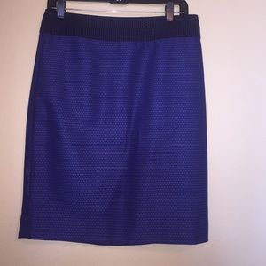 Blue and black pencil skirt