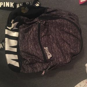 Victoria secret pink , grey campus backpack