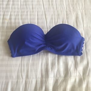 blue bandeau bikini top