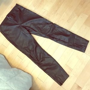 Black leather pants