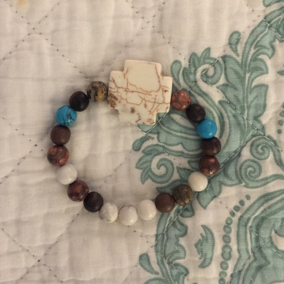 beaded cross bracelet