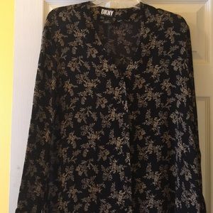 DKNY 100% Rayon Blouse