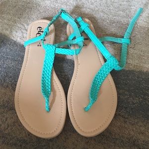 Mint and brown sandals from rue 21