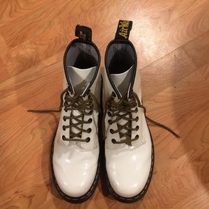 White Dr. Martens Boots