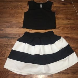 Skirt and crop top for kids