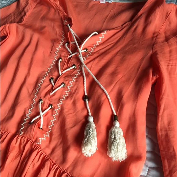 Orange/peachy dress - Picture 3 of 4