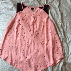 Flowy tank top black pleather  **SOLD IN BUNDLE**