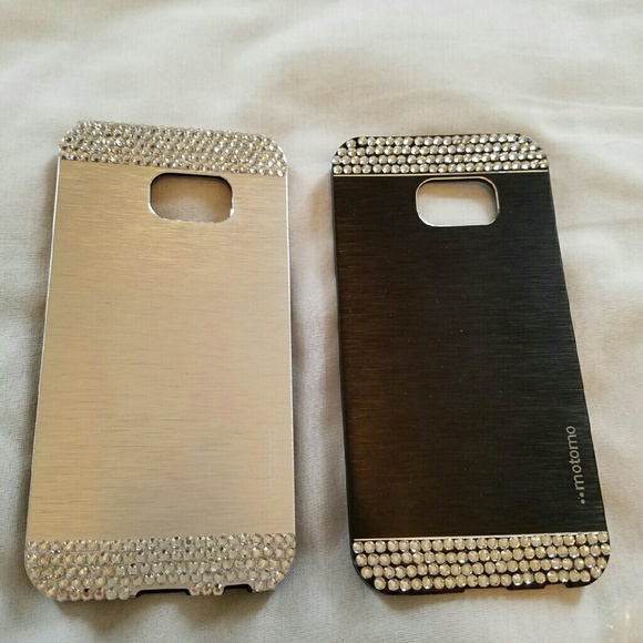Samsung galaxy 6 edge black & silver phone cases.