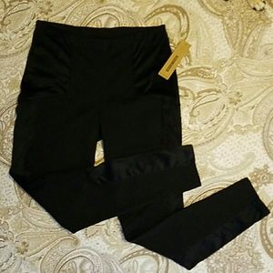 NWT DKNY leggings with suede details