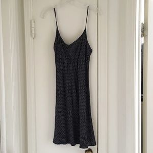 Lace Trimmed Polka Dot Silk Nightie