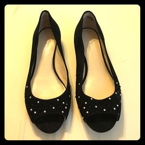 Nine West peep toe flats