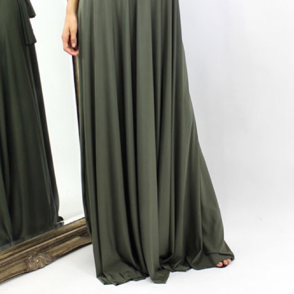 MAXI DRESS Strappy Swing Gown Convertible Formal - Picture 3 of 4