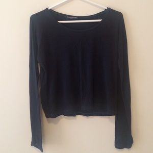 Brandy Melville Dark Green long sleeve crop top