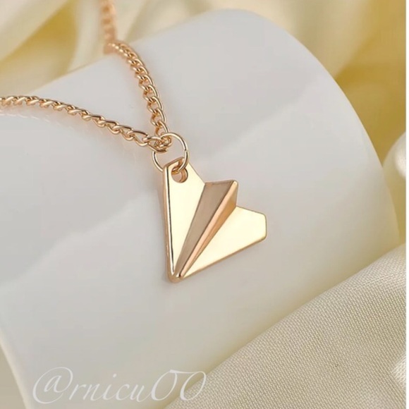 Boutique Jewelry - Gold Paper Plane Friendship Necklace!