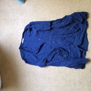 Pursue navy blue button up